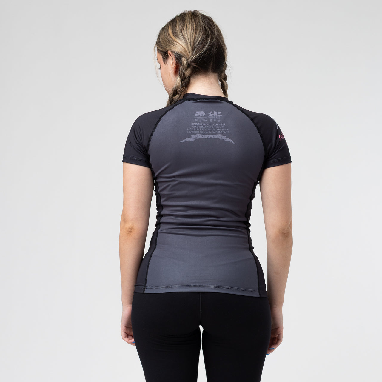 BAD GRAPPLERS CLUB Women's Short Sleeve Rash Guard (Black)