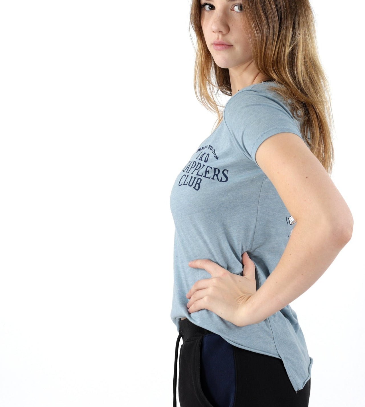BAD GRAPPLERS CLUB Women's Tee - Pale Blue