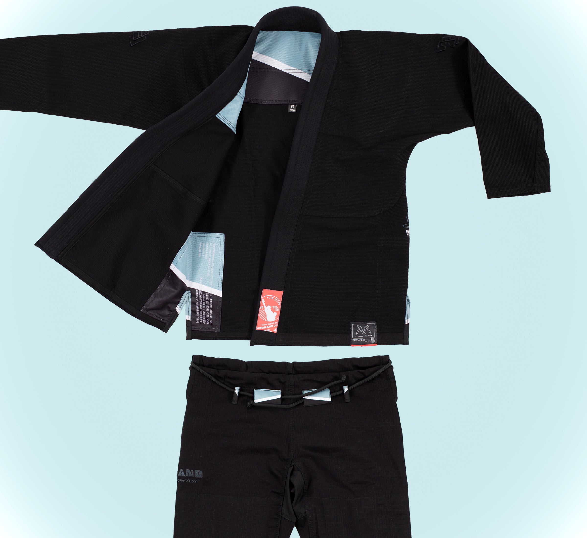 93 Brand Standard Issue BJJ Gi - White Men's Brazilian Jiu-Jitsu Uniform For Training & Competition