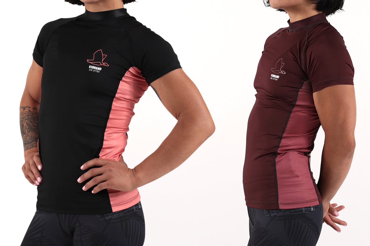 Standard Issue Women's S/S Rash Guards 2-PACK (Burgundy, Black)