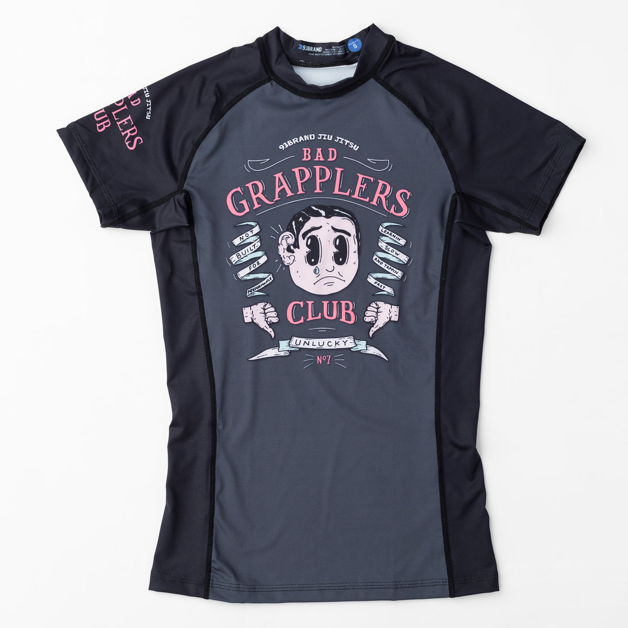 BAD GRAPPLERS CLUB Women's Short Sleeve Rash Guard (Black)