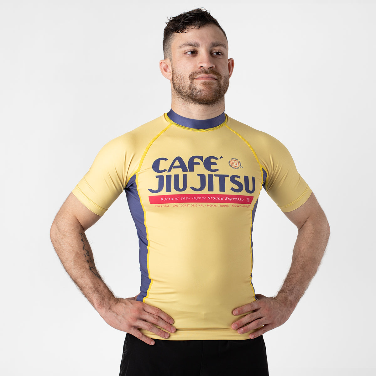 Coffee Rash Guard CAFE JIU JITSU 2.0 Men's Rash Guard – 93brand