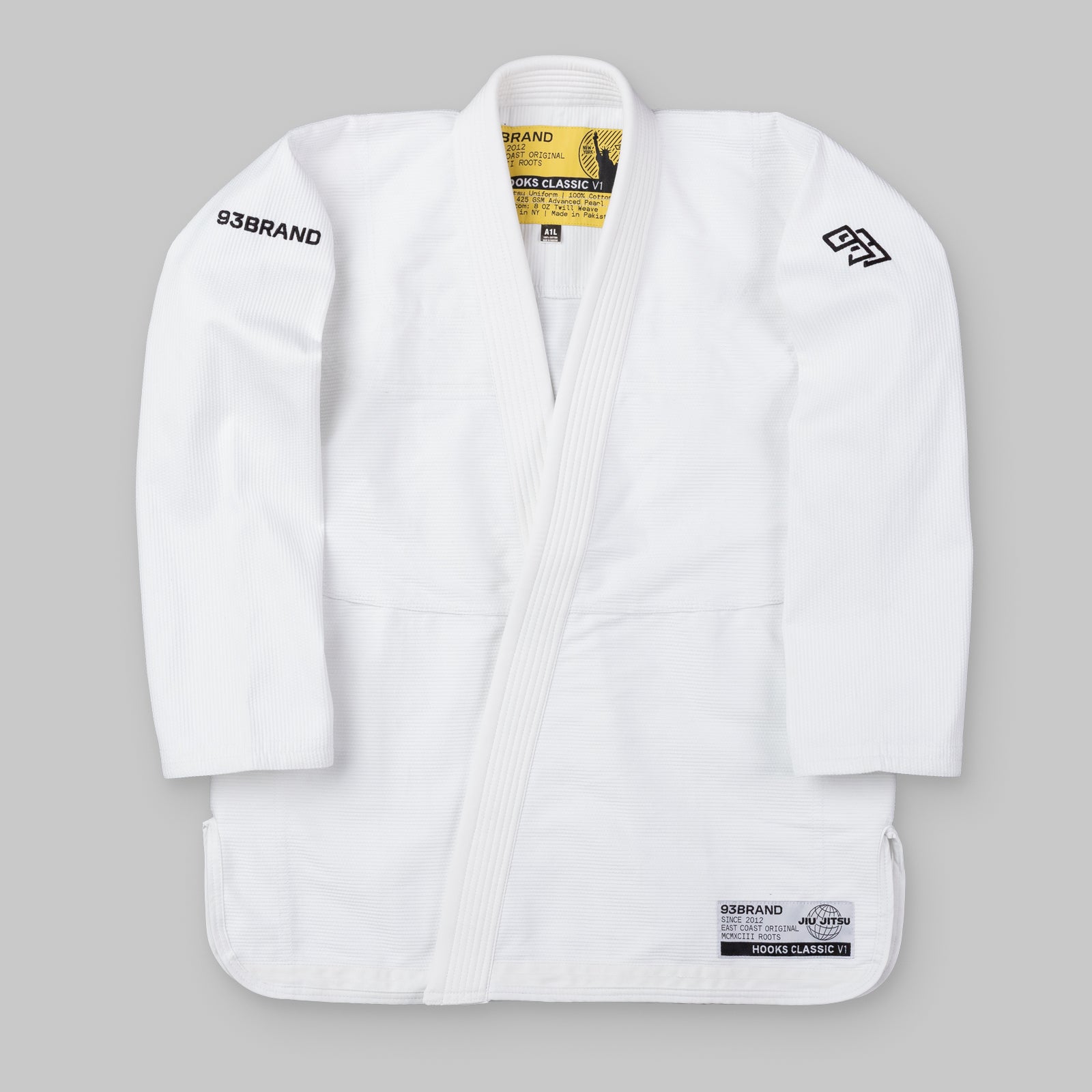 93 Brand 'Hooks V3' Jiu Jitsu Gi | White | Men's | Made In Pakistan