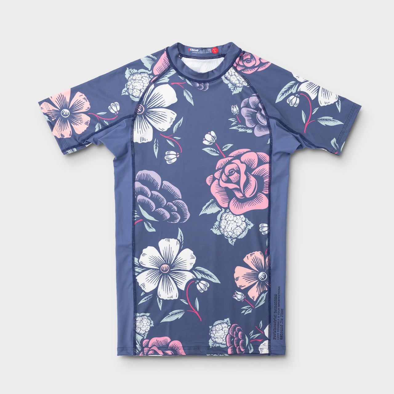 CAULI FLORAL Men's Rash Guard - Short Sleeve