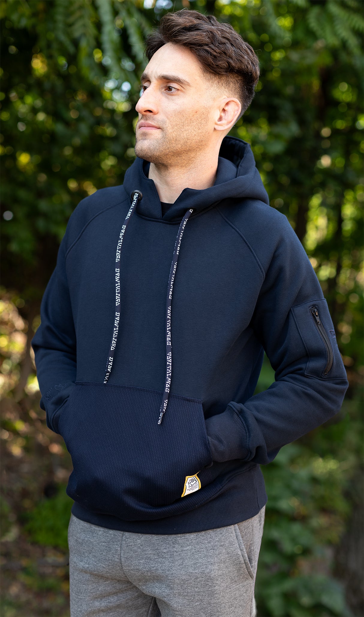 HYBRID Hoodie (Pearl Weave Integrated) - Navy
