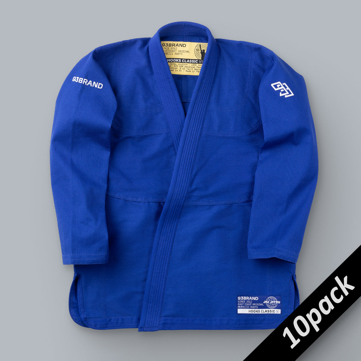 Hooks Classic BJJ Gi - Blue (Heat Press 10pack)