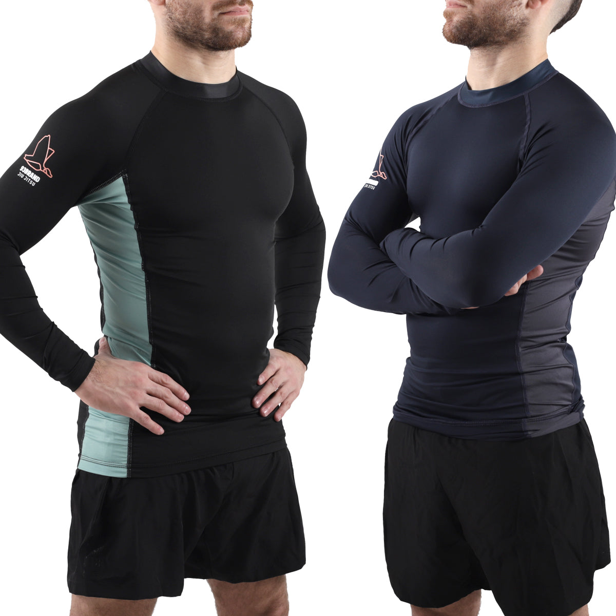 Standard Issue L/S Rash Guard 2-PACK (Vintage Blue, Deep Green)