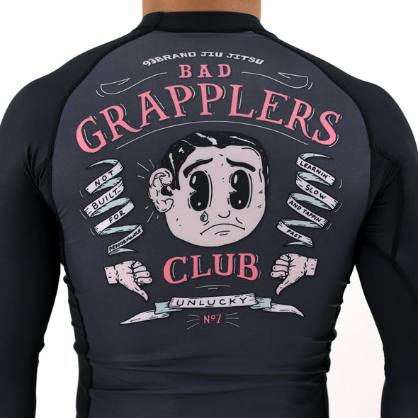 BAD GRAPPLERS CLUB Men's Rash Guard - Long Sleeve (Black)