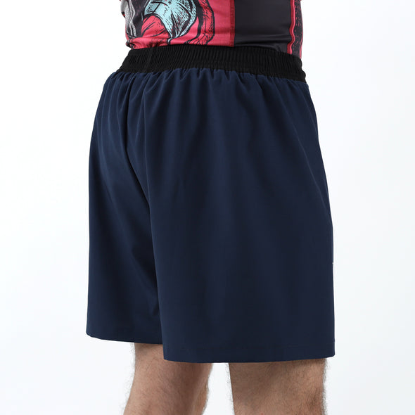 Two-Layer GOD Shorts V5 - Ink Blue "Halftone Topo" Edition