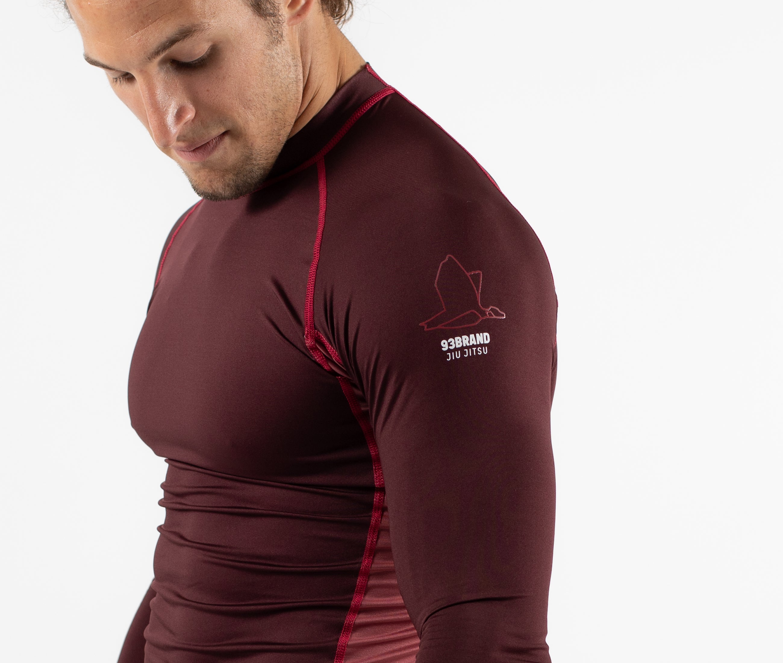 Standard Issue L/S Rash Guards 2-PACK (Burgundy, Black)