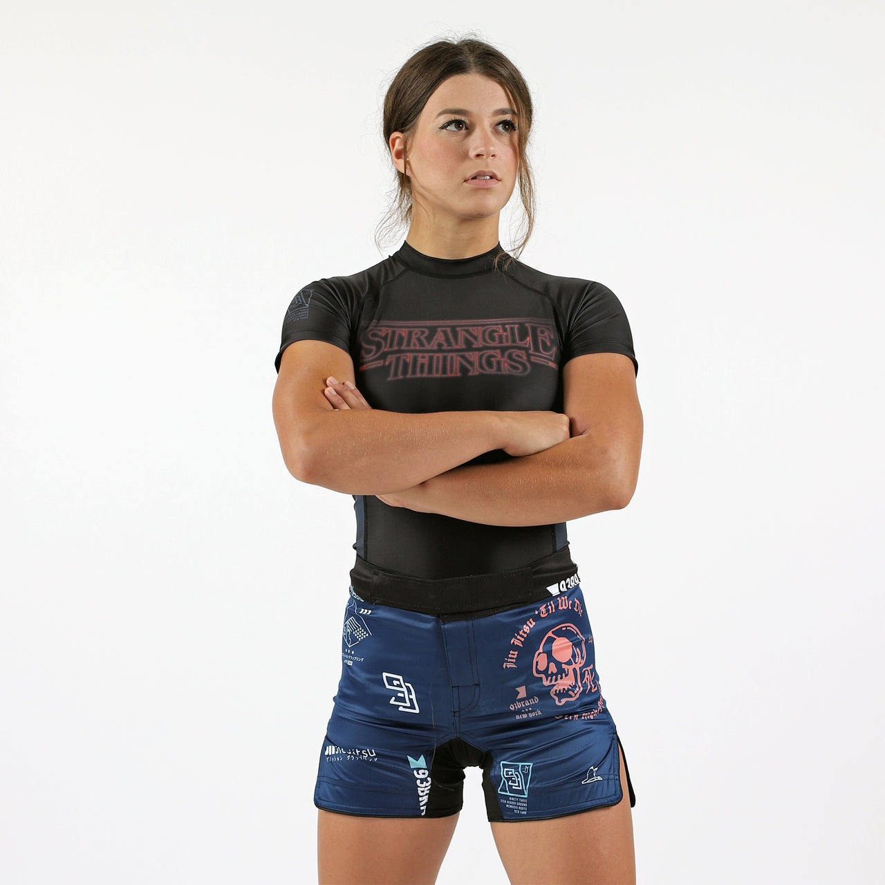 SPLATTER V2 Navy Blue Women's Shorts