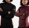 2020 Standard Issue Women's LS Rash Guards 2-PACK (Burgundy, Black)