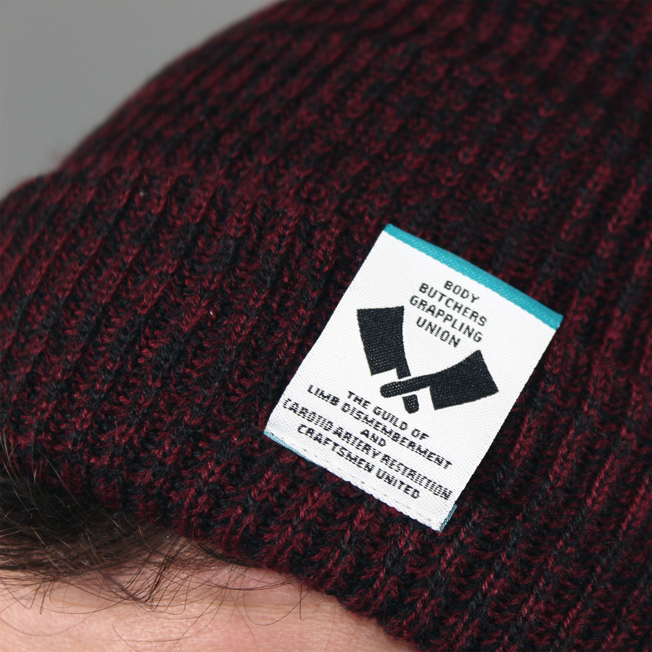 BODY BUTCHERS Burgundy Marl Beanie