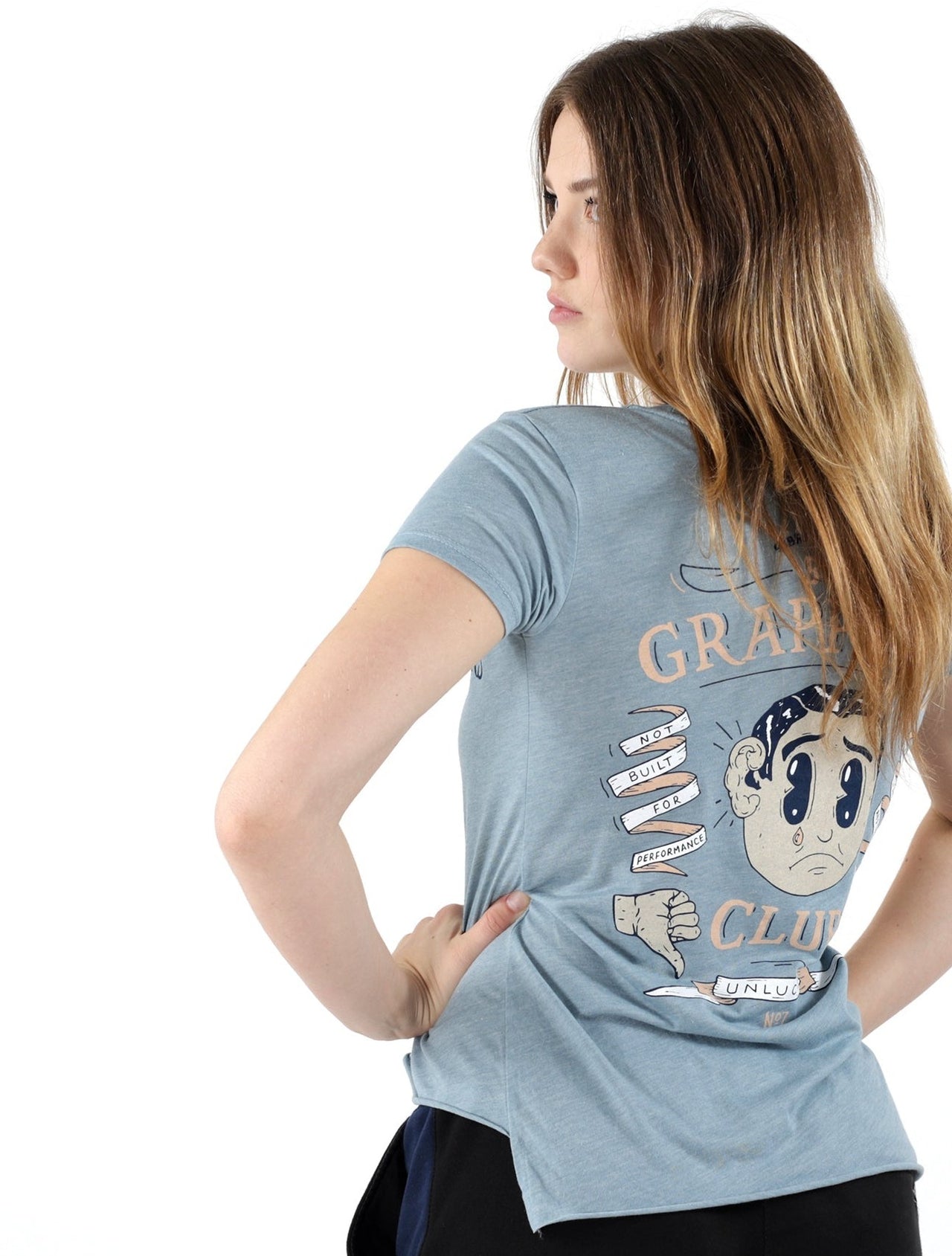 BAD GRAPPLERS CLUB Women's Tee - Pale Blue