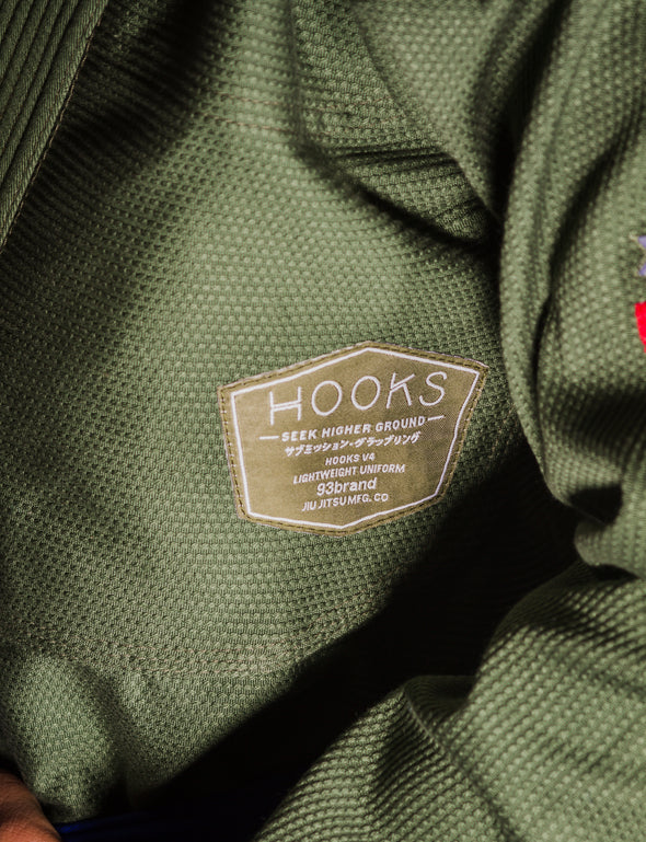 HOOKS V4 Olive Green Jiu Jitsu Gi